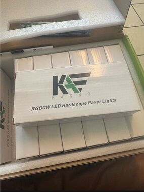 8 Pack 7 Inch 5W Retaining Wall Lights Outdoor, RGBCW Hardscape Lighting Colo...